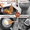 Wooden Spoons For Cooking, 6 Pieces Natural Acacia Wooden Cooking Utensils or Non-Stick Wooden Kitchen Utensil Set for Kitchen Essentials